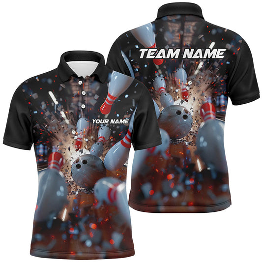 Individuelle Namens-"Strike"-Bowlinghemden für Herren und Damen, unisex Bowlingteam-Hemden für Bowlingturnier IPHW5919