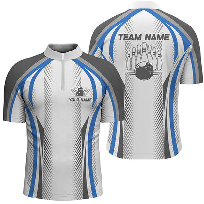 Personalisierte blaue Bowlinghemden, Bowlingteam-Trikots, Bowlingliga-Outfits für Herren und Damen IPHW5476