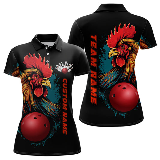 Individuelle Hühner-Bowlinghemden für Damen, Bowling-Polohemden, Bowlingliga-Trikots IPHW5290