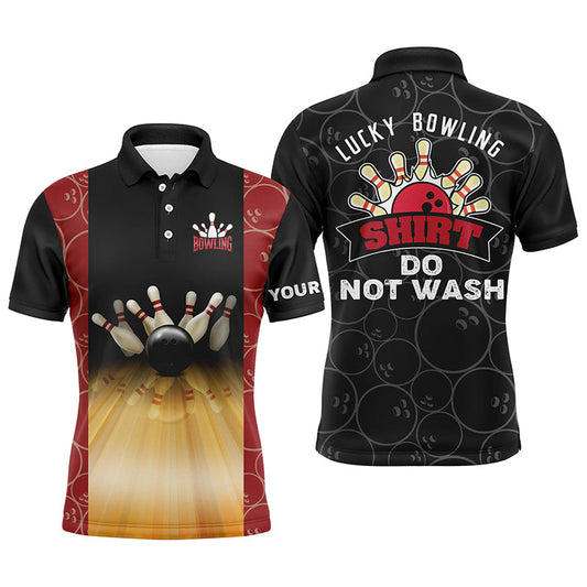 Personalisierte lustige Vintage-Bowling-Poloshirts für Männer, personalisierter Name: lucky bowling shirt do not wash NQS4579