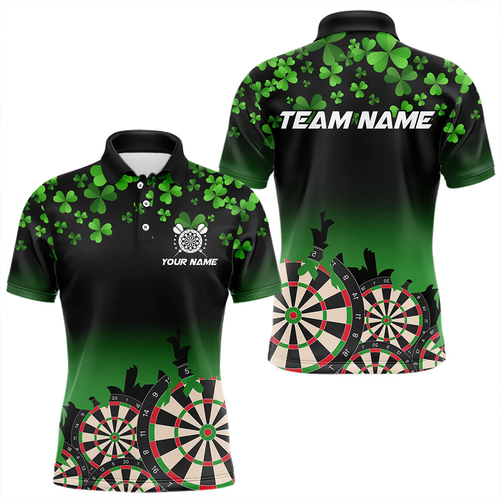 Dart Trikot Herren mit Kleeblatt- und Dartscheibenmotiv NQS9389 - 1