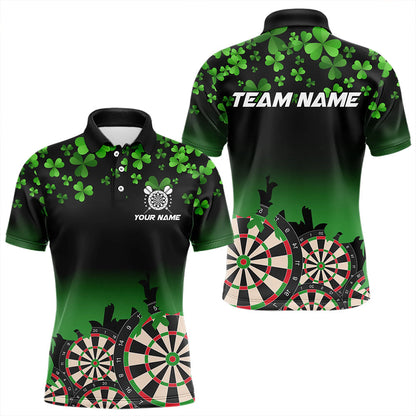 Dart Trikot Herren mit Kleeblatt- und Dartscheibenmotiv NQS9389 - 1