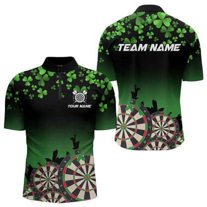 Dart Trikot Herren mit Kleeblatt- und Dartscheibenmotiv NQS9389 - 2