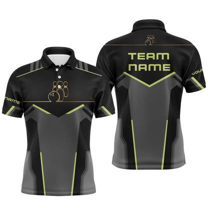 Retro-Bowling-Poloshirts für Männer, personalisierte Bowling-Teamhemden, Bowlingtrikots, Bowling-Geschenke NQS4745