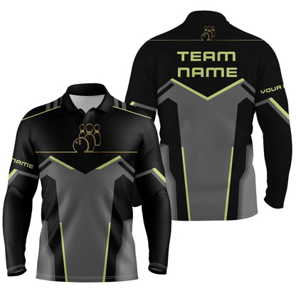 Retro-Bowling-Poloshirts für Männer, personalisierte Bowling-Teamhemden, Bowlingtrikots, Bowling-Geschenke NQS4745