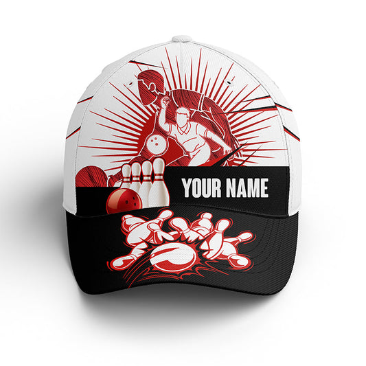 Personalisierter Bowlinghut, Bowling-Baseballkappe für Männer, Frauen, Bowling-Team, Bowler-Geschenk NQS5052