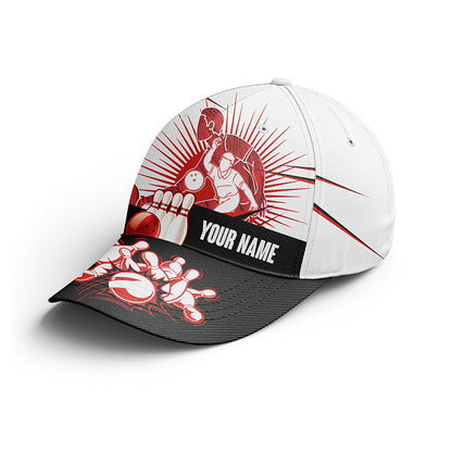 Personalisierter Bowlinghut, Bowling-Baseballkappe für Männer, Frauen, Bowling-Team, Bowler-Geschenk NQS5052