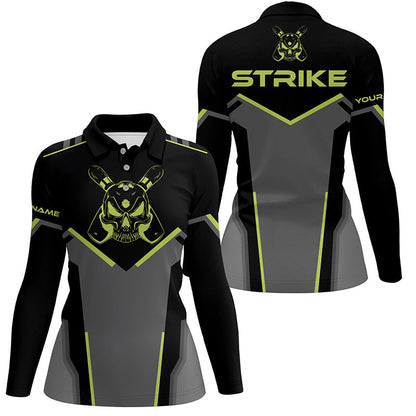 Retro-Bowling-Poloshirts für Damen – Individuelles Bowling-Team-Liga-Trikot, Strike-Bowling-Shirts NQS6245