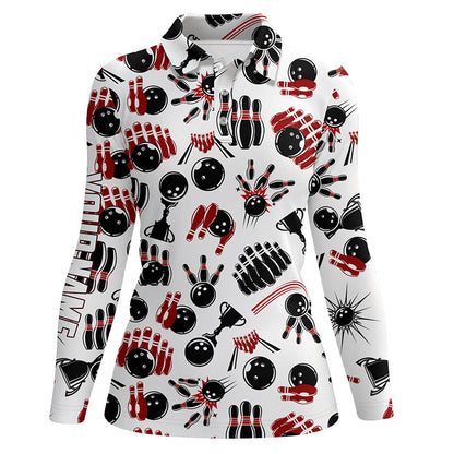 Damen-Bowling-Poloshirts, maßgeschneiderte Bowlingmuster-Teamtrikots für Bowlerinnen NQS5384