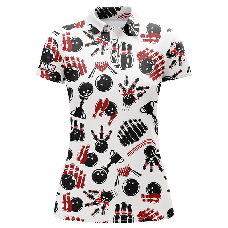 Damen-Bowling-Poloshirts, maßgeschneiderte Bowlingmuster-Teamtrikots für Bowlerinnen NQS5384