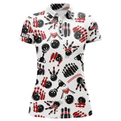 Damen-Bowling-Poloshirts, maßgeschneiderte Bowlingmuster-Teamtrikots für Bowlerinnen NQS5384