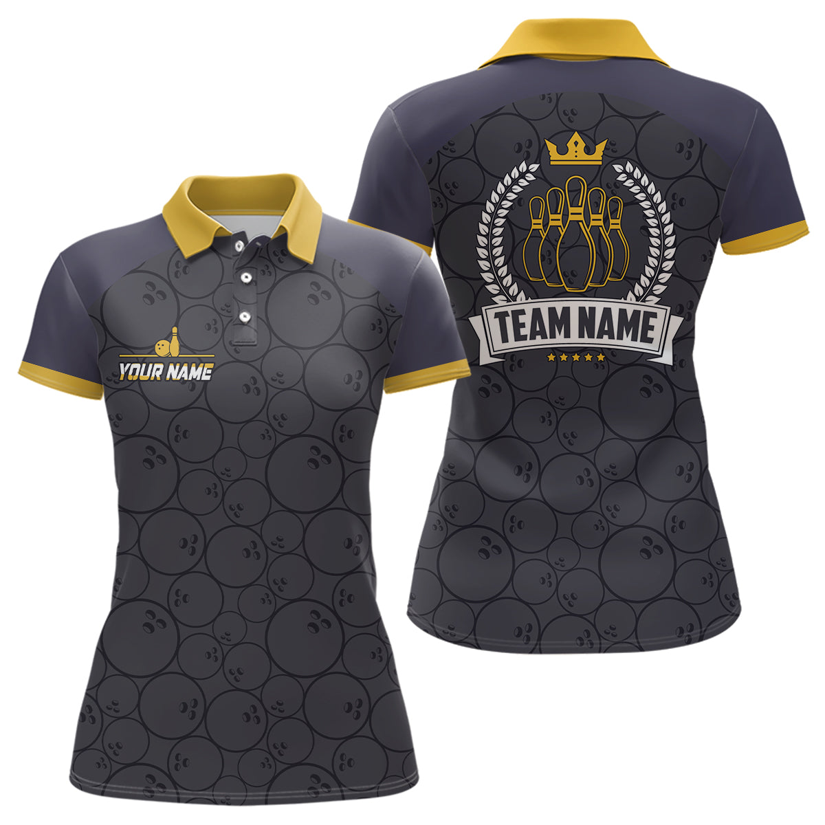 Bowling-Poloshirts für Damen – Individuelle Camo-Bowling-Team-Liga-Trikots, Retro-Bowling-Shirts NQS6756