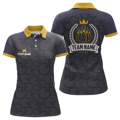 Bowling-Poloshirts für Damen – Individuelle Camo-Bowling-Team-Liga-Trikots, Retro-Bowling-Shirts NQS6756