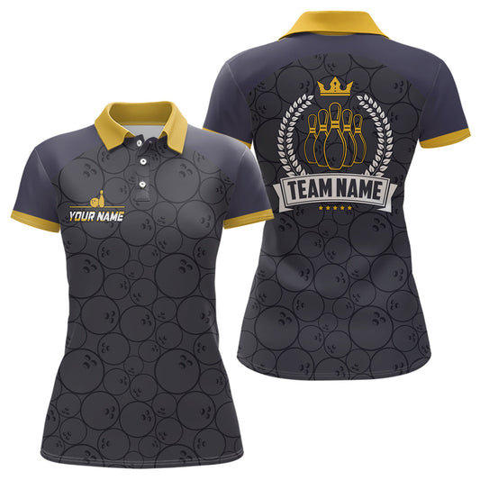 Bowling-Poloshirts für Damen – Individuelle Camo-Bowling-Team-Liga-Trikots, Retro-Bowling-Shirts NQS6756