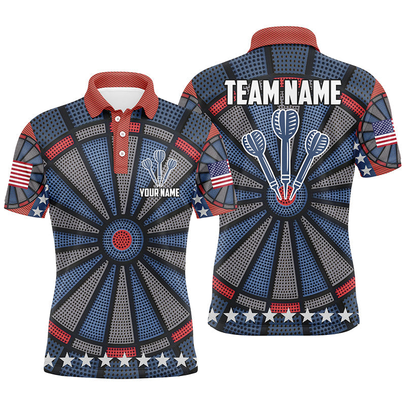 Individuelles Dartboard Allover-Print Herren Darts Poloshirt – Individuelle Dart Trikots für Männer LDT1046