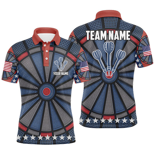 Individuelles Dartboard Allover-Print Herren Darts Poloshirt – Individuelle Dart Trikots für Männer LDT1046