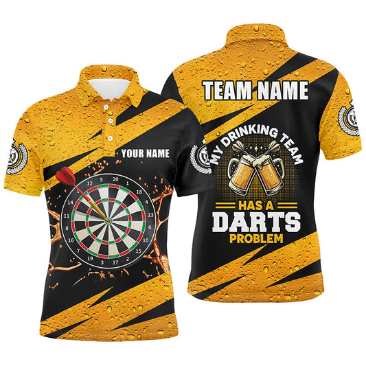 Mein Trinkteam hat ein Dartproblem Darts Poloshirt – Individuelles Bier-Darttrikot für Männer LDT1456