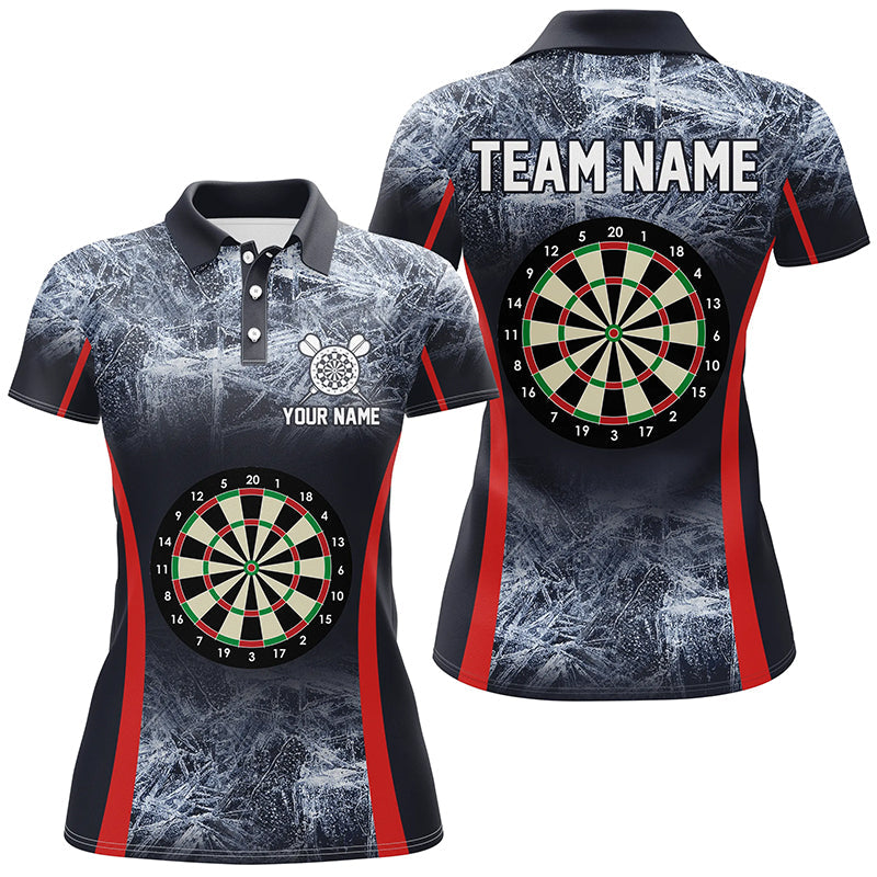 Eisig Marineblau Damen Darts Poloshirt – Individuelles Dart Shirt für Frauen Dart Team Trikot LDT1358