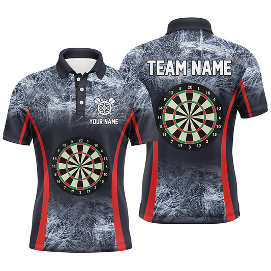 Eisblau Navy Herren Dart Poloshirt – Individuelles Dartshirt für Männer Dart Teamtrikot LDT1358