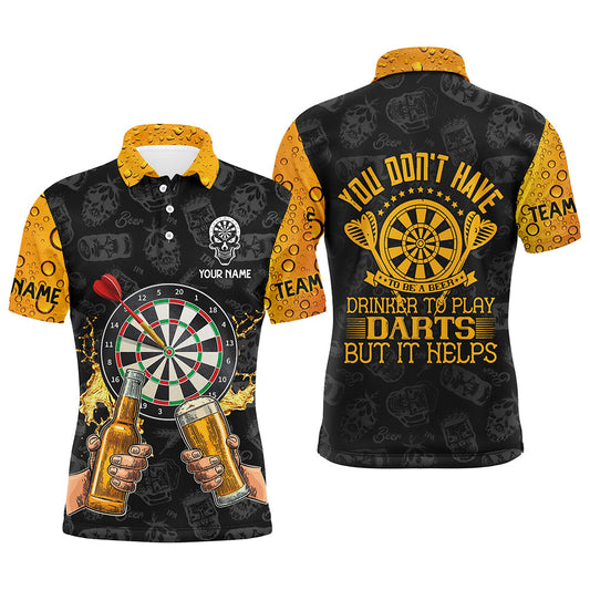 Du musst kein Bier sein – Dart Herren Poloshirt – Individuelles Trink-Darttrikot für Männer LDT0628