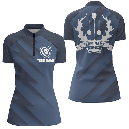 Anpassbares Damen Navy Lightning Basic Darts Shirt – Cooles Darts Trikot für Frauen LDT0318