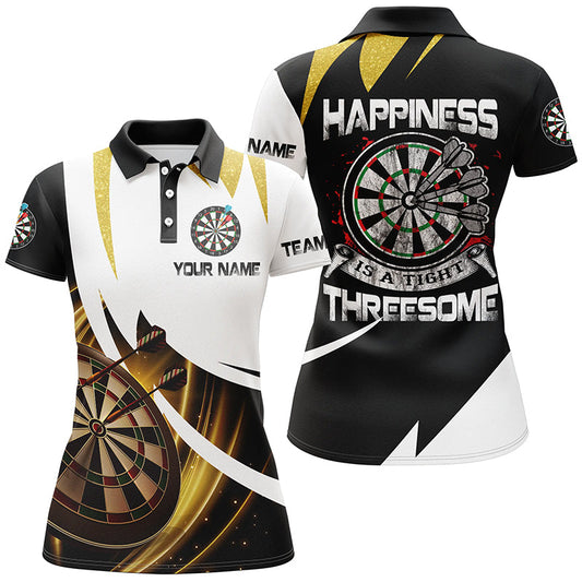 Glück ist ein Treffer – Personalisiertes Darts Poloshirt Individuelles Dart Team Trikot für Damen LDT0685