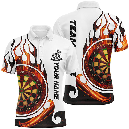 Feuerflammen Dartboard Herren Dart Poloshirt – Individuelle Dartshirts für Männer Darttrikots LDT1348