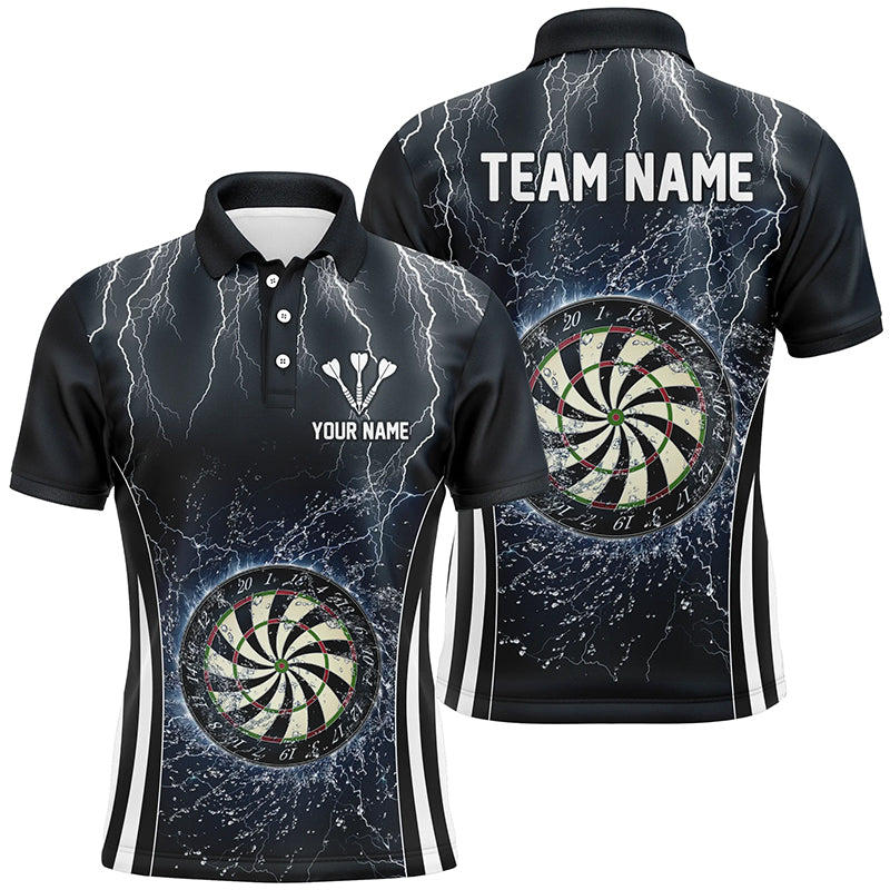 Navy Blau Donner-Blitz Herren Dart Poloshirt – Individuelles Trikot LDT1361