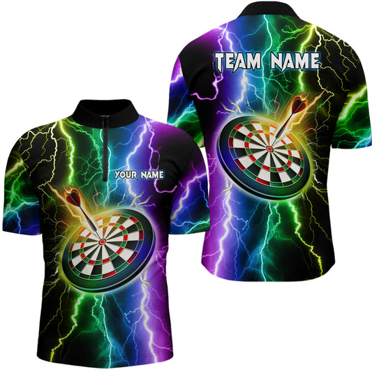 Bunt Thunder Lightning Darts Quarter-Zip Shirt – Individuelle Männer Darts Shirts Dart Trikots LDT1439