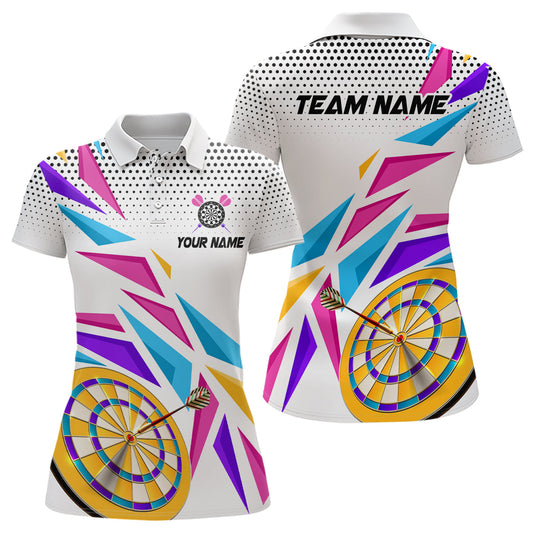 Sportlicher Stil Buntes Darts Poloshirt – Individuelles Dart Shirt für Frauen Dart Team Trikots LDT1461