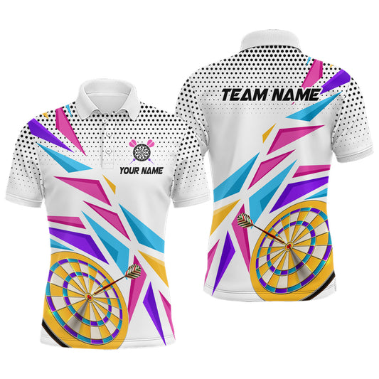 Buntes Sportstil Herren Darts Poloshirt – Individuelles Dartshirt für Männer Teamtrikots LDT1461