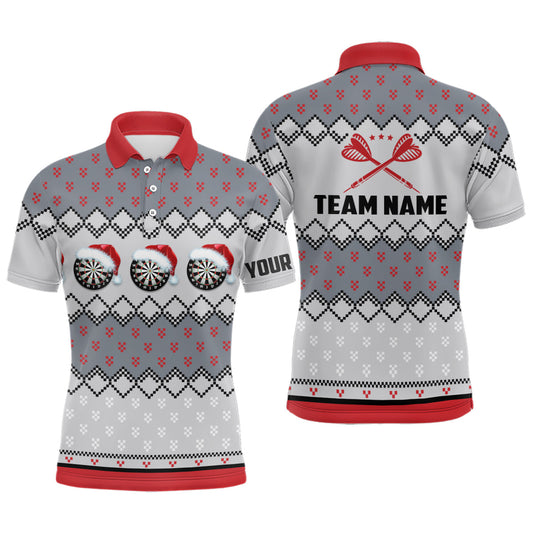 Individuelles Darts Weihnachtsmann Herren Poloshirt – Individuelles Darts Shirt für Männer Dart Trikot LDT0741