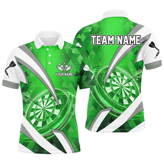 Individuelles Grünes Dartbrett Dart Poloshirt Für Herren, Dart Team Liga Shirt TDM1440