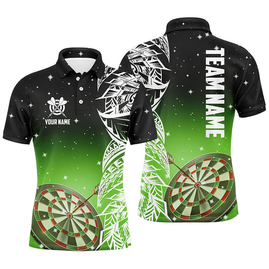 Individuelles Dartboard Grüne Version Dart Poloshirt für Herren, Dart Liga Shirts, Dart Trikot TDM1200