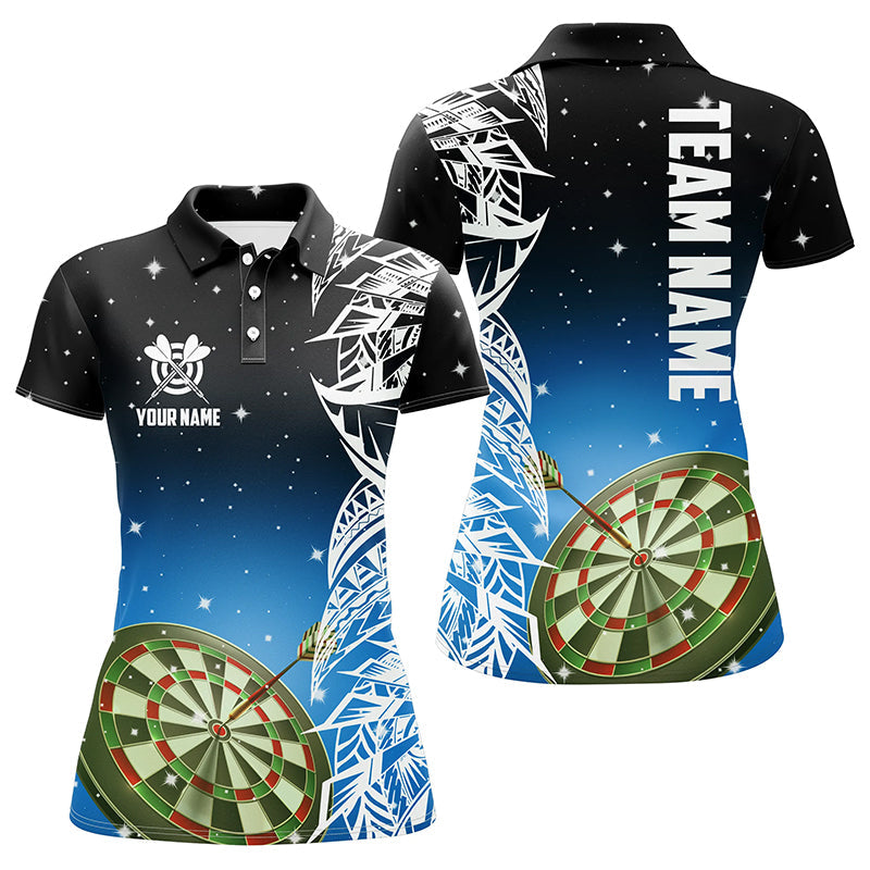 Individuelles Dartboard Blaue Version Herren Poloshirt, Dart Liga Shirts, Dart Trikot TDM1201