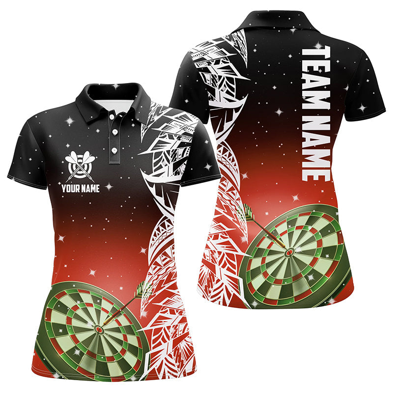 Individuelles Dartboard Rote Version Herren Poloshirt, Dart Liga Shirts, Dart Trikot TDM1202
