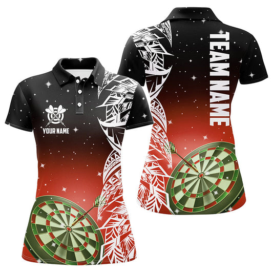 Individuelles Dartboard Rote Version Herren Poloshirt, Dart Liga Shirts, Dart Trikot TDM1202