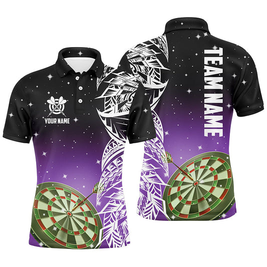Individuelles Dartboard Lila Version Herren Poloshirt, Dart Liga Shirts, Dart Trikot TDM1203
