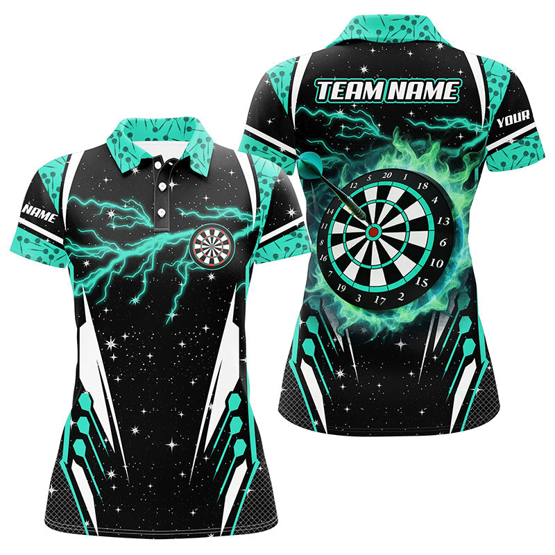 Individuelles Donner Blitz Türkises Darttrikot Herren Poloshirt, Dart Team Liga Shirt TDM1398