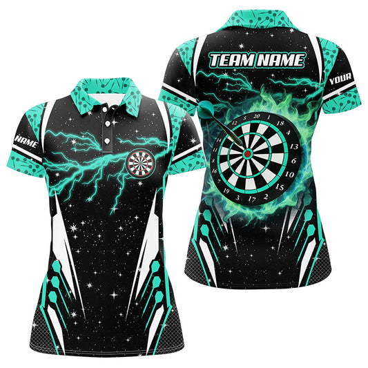Individuelles Donner Blitz Türkises Darttrikot Herren Poloshirt, Dart Team Liga Shirt TDM1398