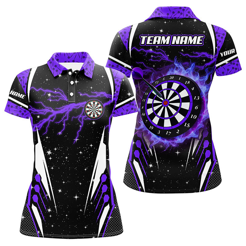 Individuelles Donner Blitz Lila Darttrikot Herren Poloshirt, Dart Team Liga Shirt TDM1399