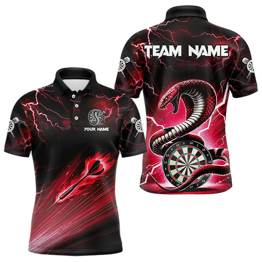 Roter Blitz & Kobra Herren Dartshirts – Beste individuelle Dart Teamtrikots TDM3394