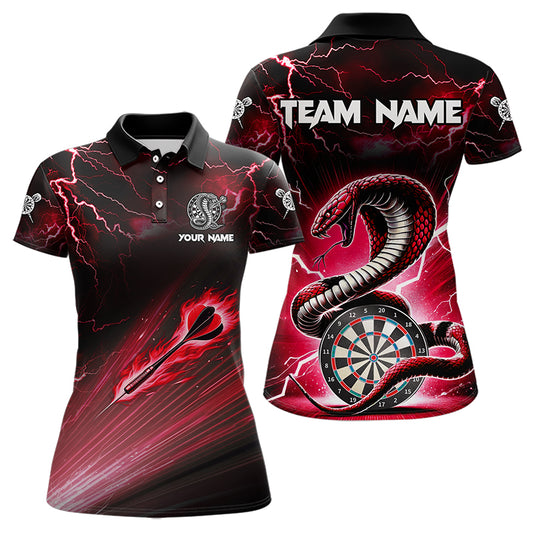 Roter Blitz & Kobra Damen Dartshirts – Beste individuelle Dart Teamtrikots TDM3394