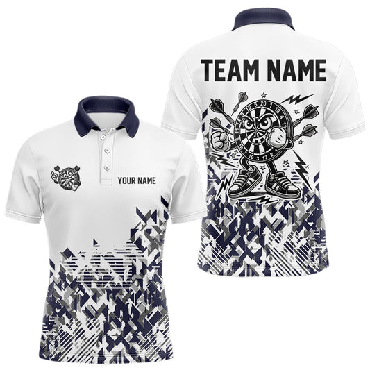 Witziges Dartbrett-Dart-Poloshirt für Herren, lustiges Dart-Teamtrikot TDM3694