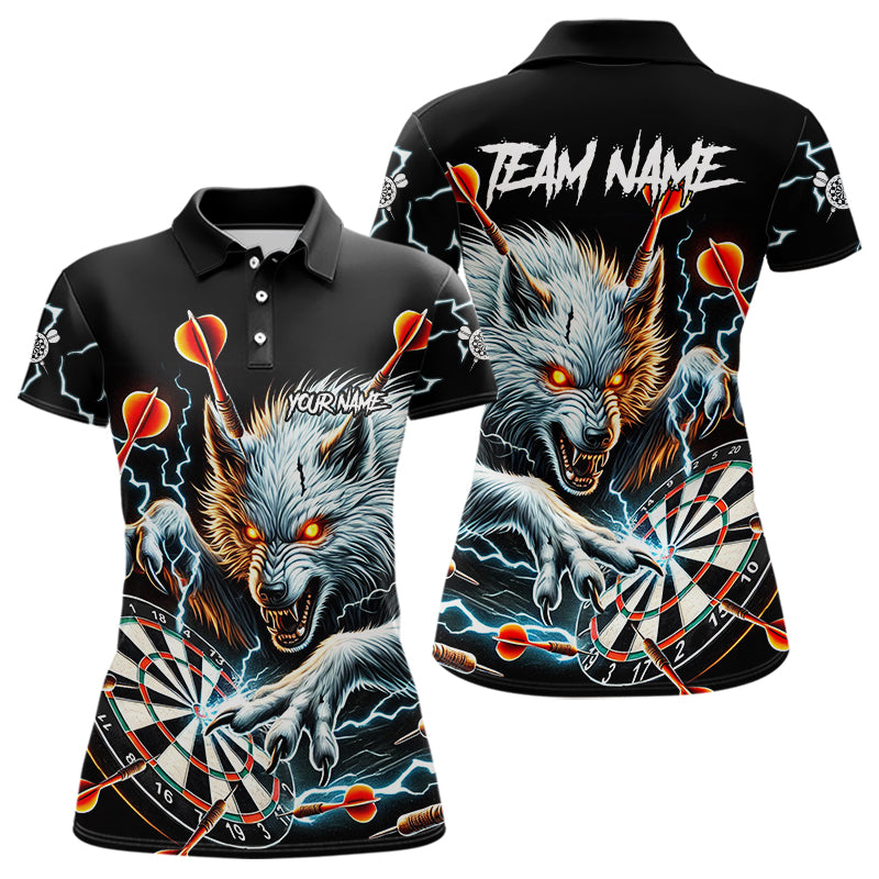Individuelles Wolf Donner Blitz Dart-Poloshirt für Damen – Dart-Trikot TDM3710