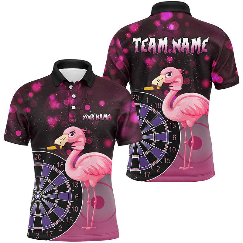 Pinke Darts Flamingo Maßgeschneiderte Herren Dartshirts, Lustige Darts Kleidung, Bestes Darts Geschenk TDM2209