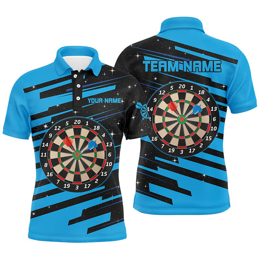 Individuelles Blaues Dartbrett Herren Poloshirt, Dart Team Liga Trikot TDM1303
