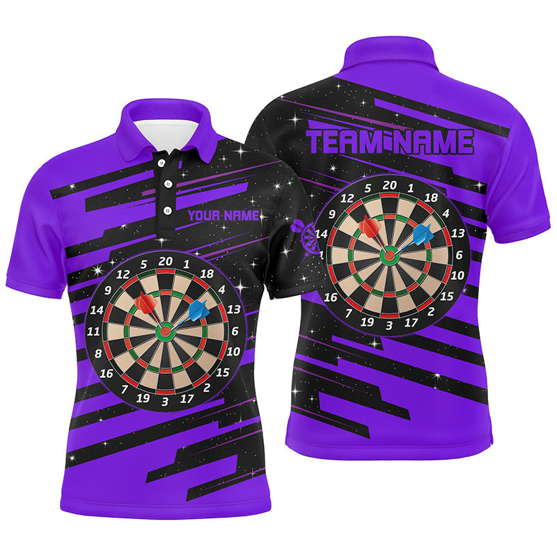 Individuelles Lila Dartbrett Herren Poloshirt, Dart Team Liga Trikot TDM1304