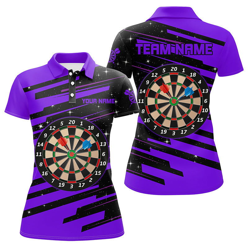 Individuelles Lila Dartbrett Herren Poloshirt, Dart Team Liga Trikot TDM1304