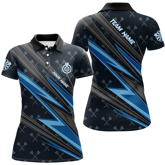 Individuelles Blaues Darttrikot Dart Poloshirt Für Herren, Dart Team Liga Shirt TDM1504